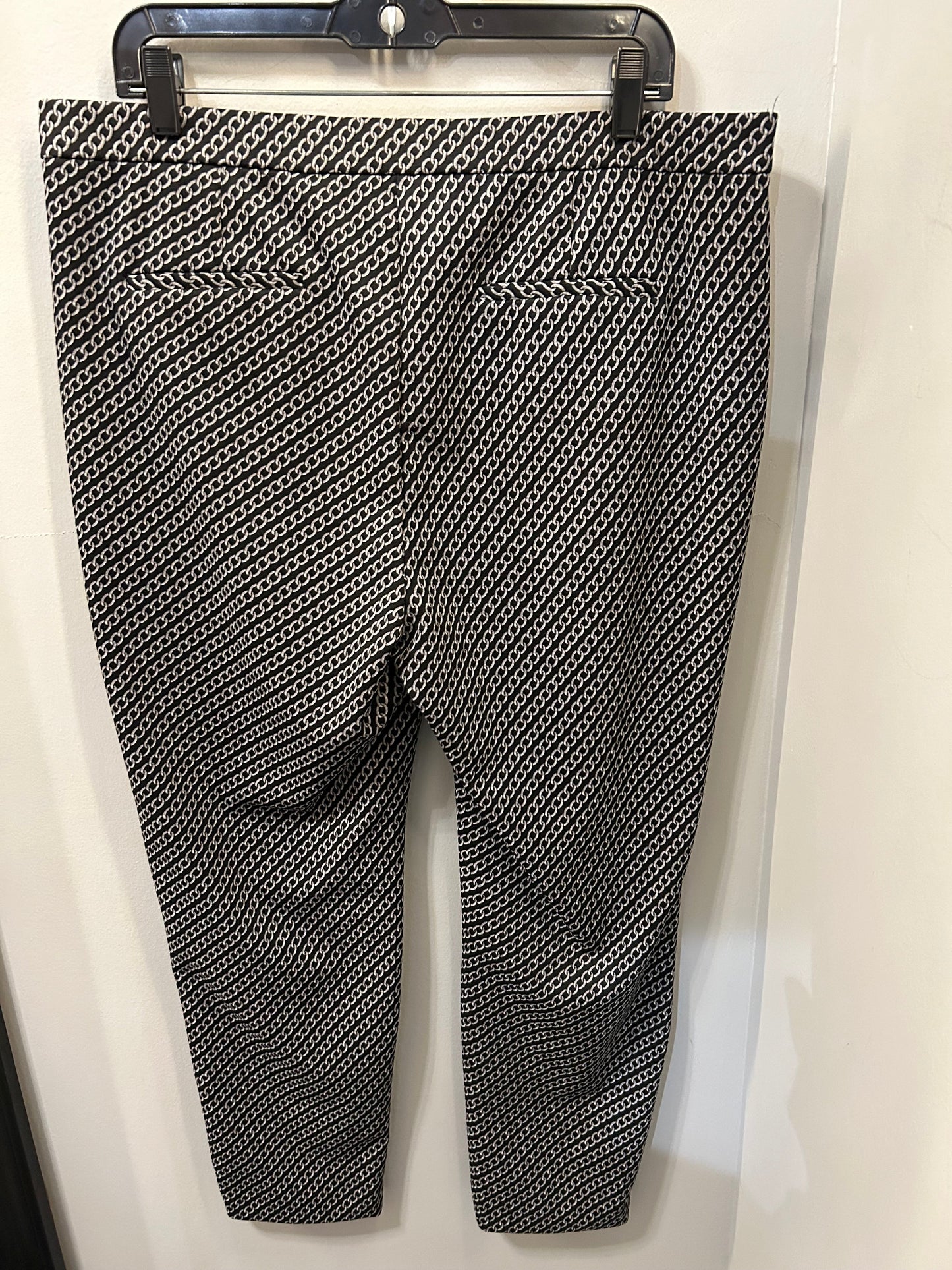 Pants Leggings By Michael By Michael Kors In Black & Grey, Size: 14