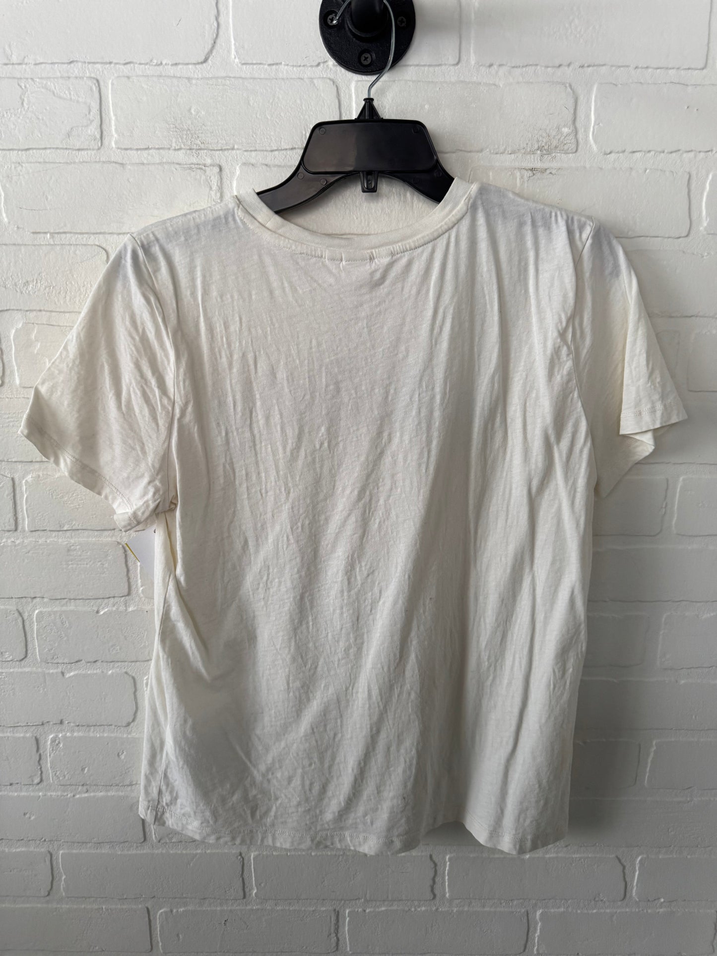 Top Short Sleeve Basic By H&m In Cream, Size: Xs