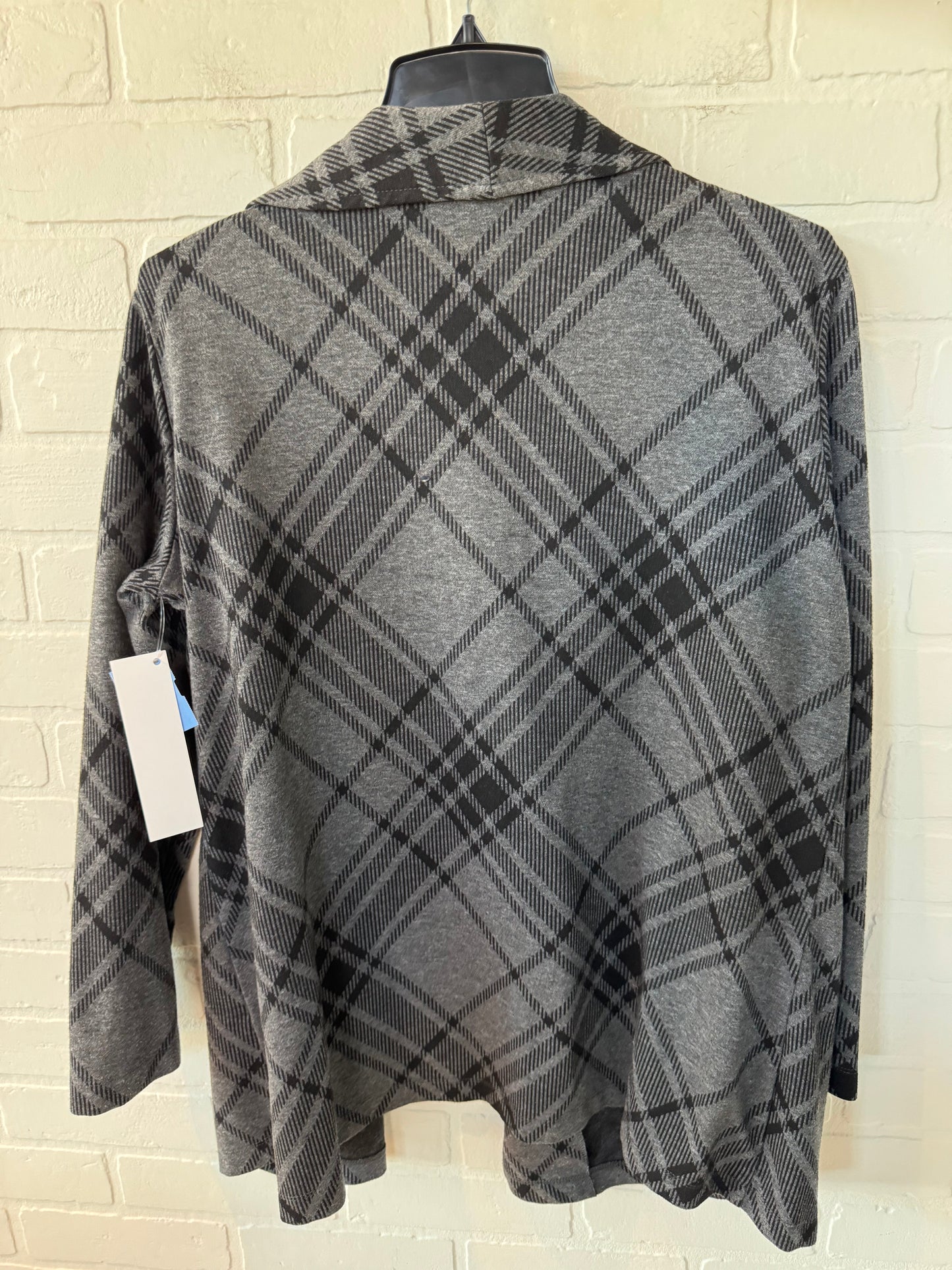 Cardigan By Christopher And Banks In Black & Grey, Size: Xl