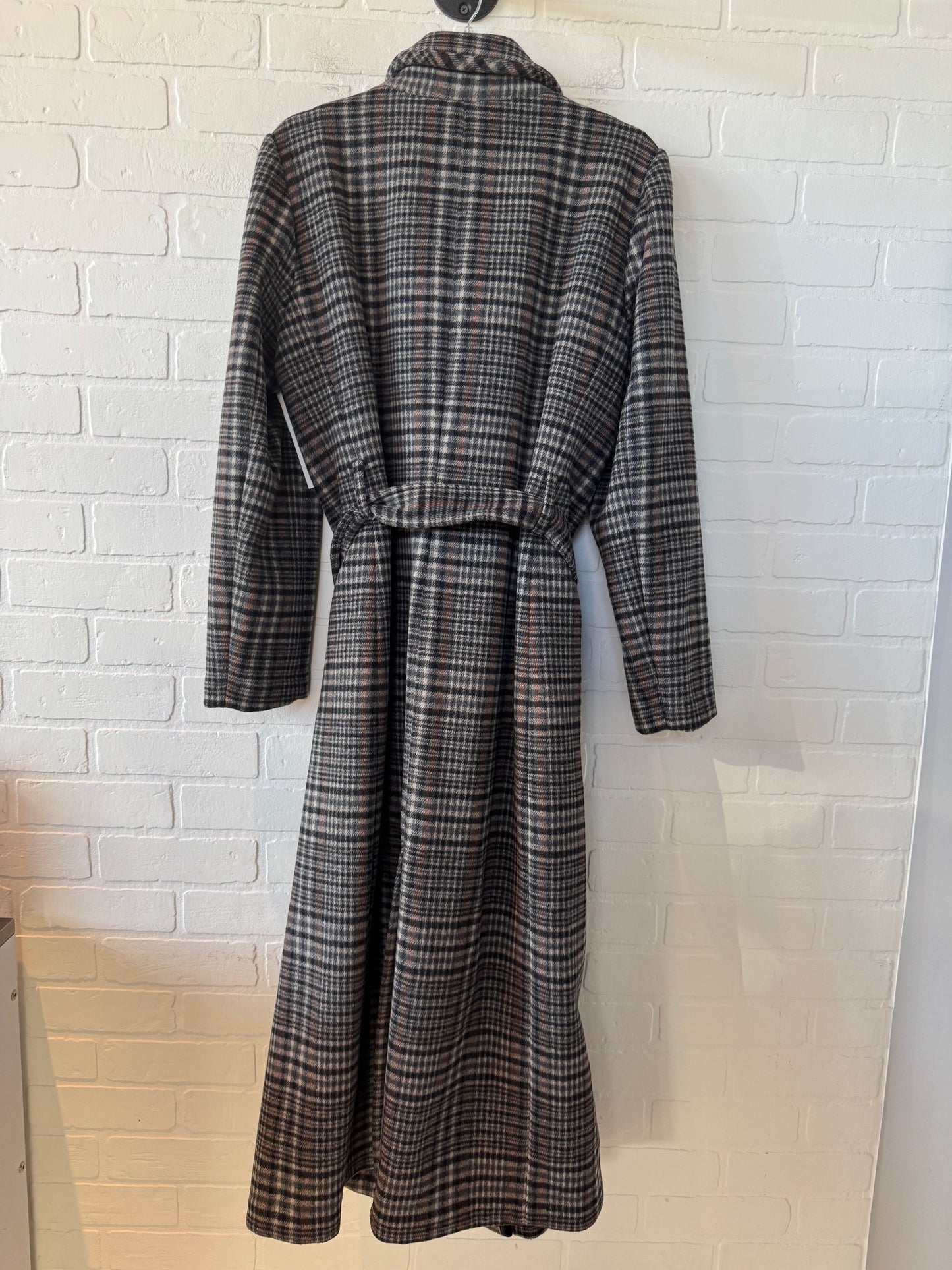 Coat Wool By Antonio Melani In Black & Grey, Size: L