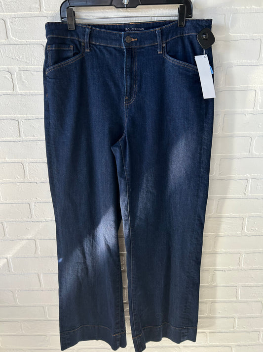 Jeans Wide Leg By Chicos In Blue Denim, Size: 14