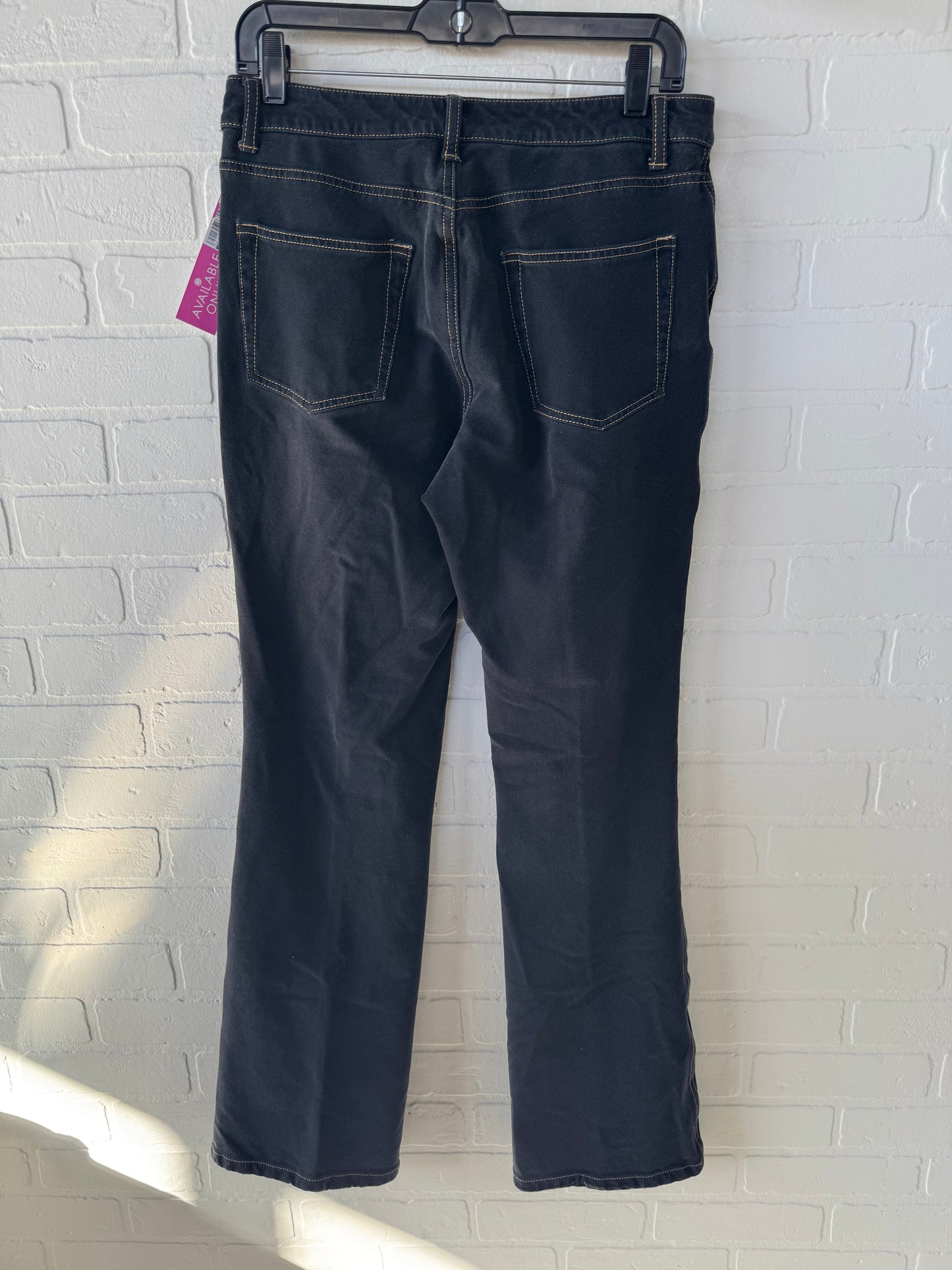 Jeans Straight By Coldwater Creek In Black Denim, Size: 8