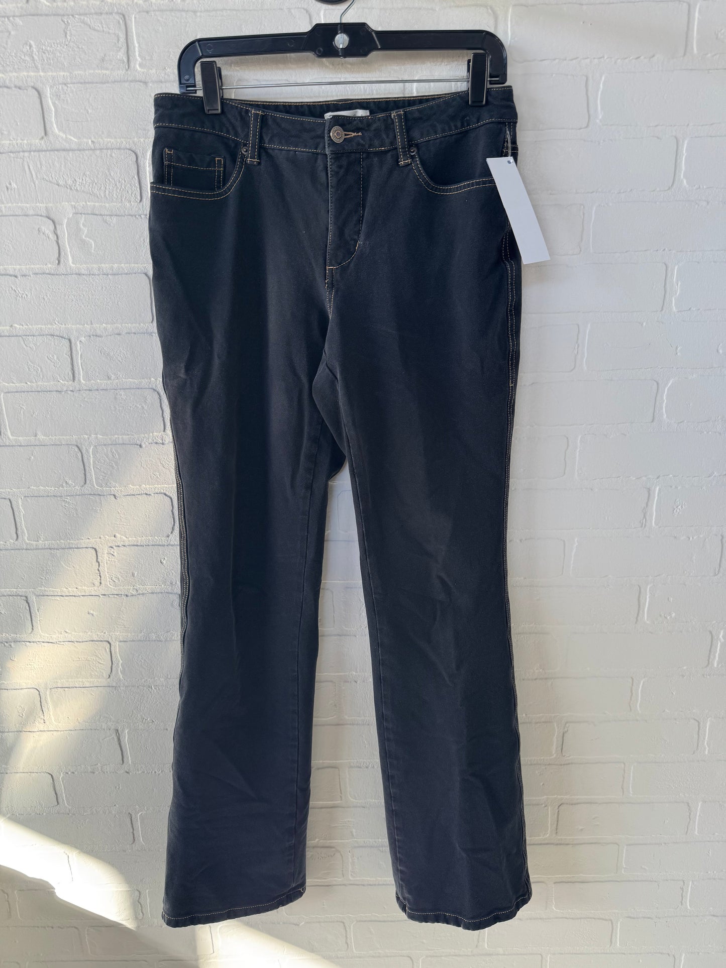 Jeans Straight By Coldwater Creek In Black Denim, Size: 8