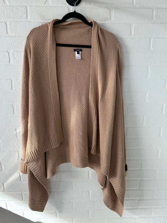 Sweater Cardigan By Talbots In Tan, Size: M