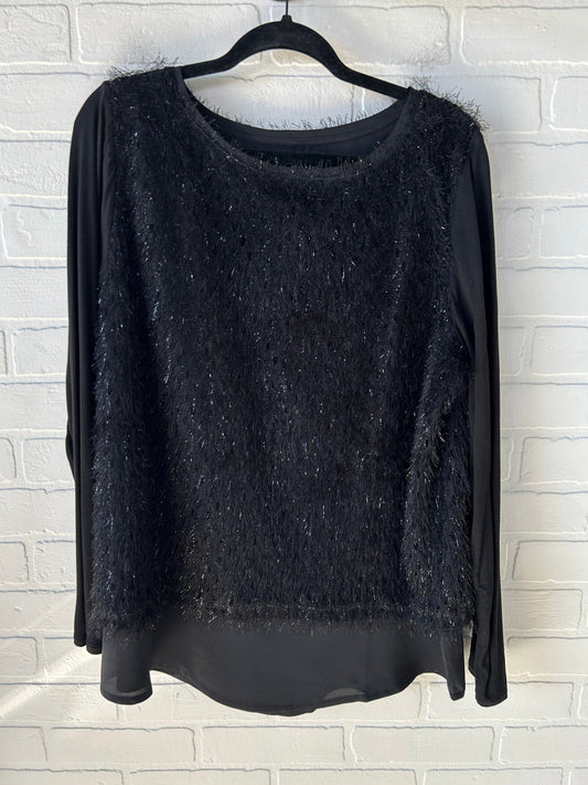 Top Long Sleeve By Chicos In Black, Size: L