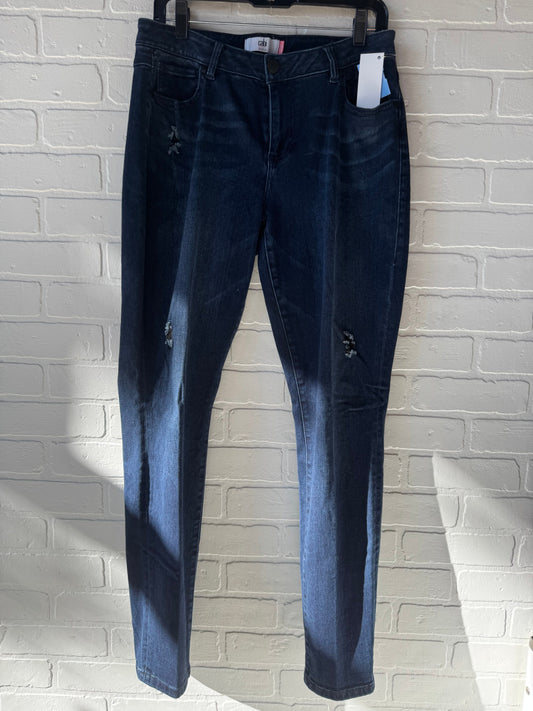 Jeans Skinny By Cabi In Blue Denim, Size: 10