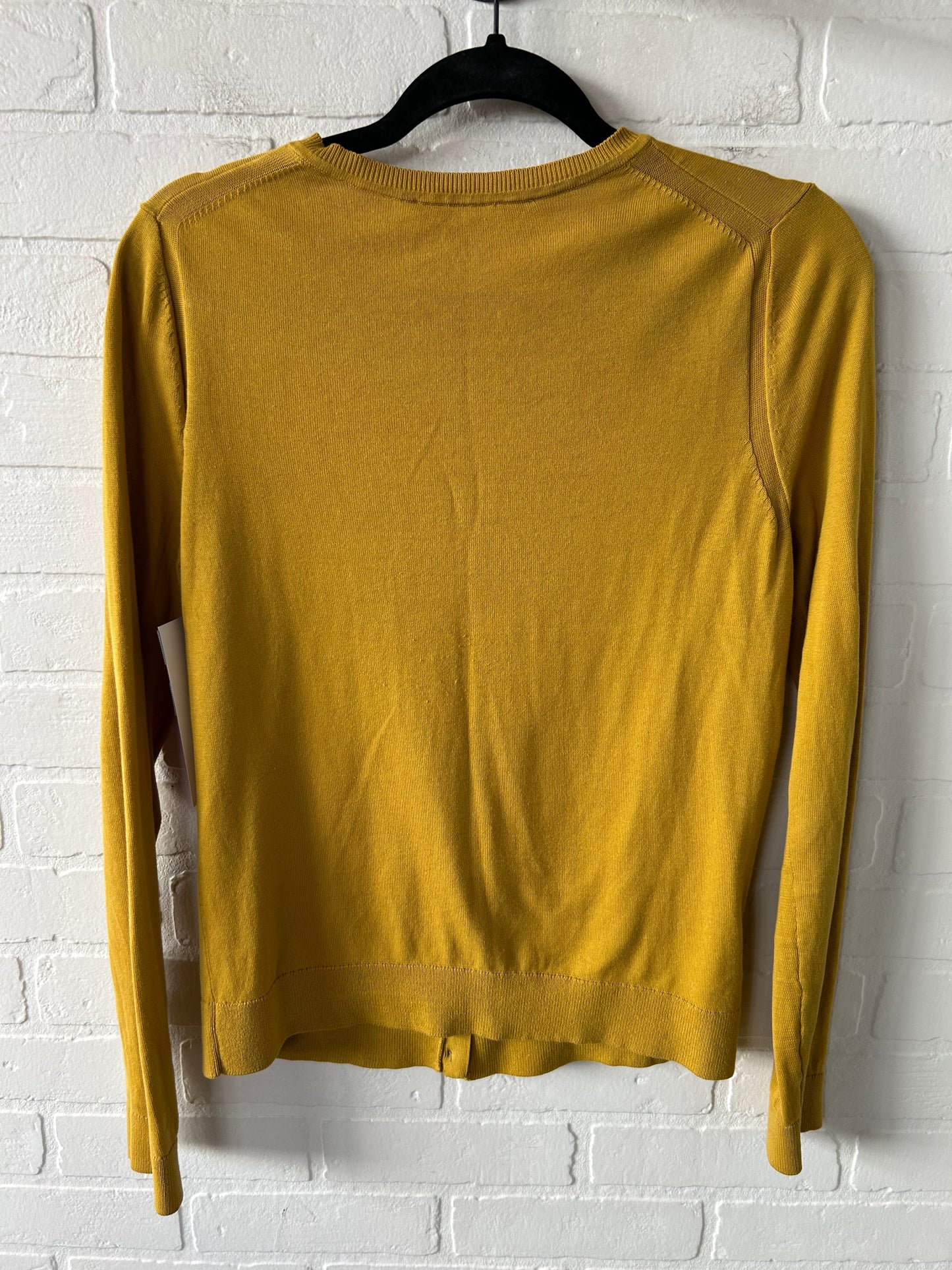 Sweater Cardigan By Loft In Yellow, Size: M