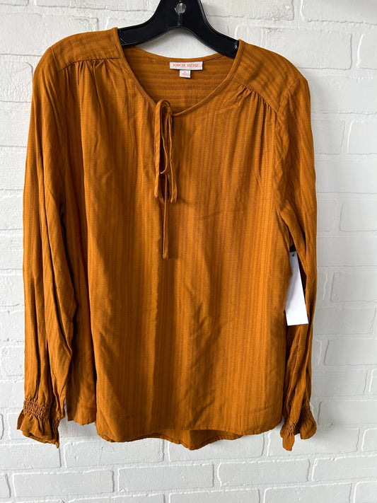 Top Long Sleeve By Knox Rose In Orange, Size: M