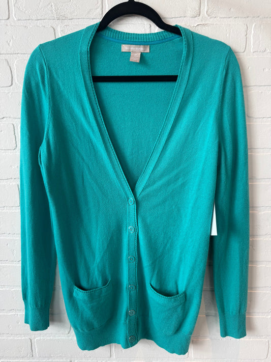 Sweater Cardigan By Banana Republic In Blue, Size: M