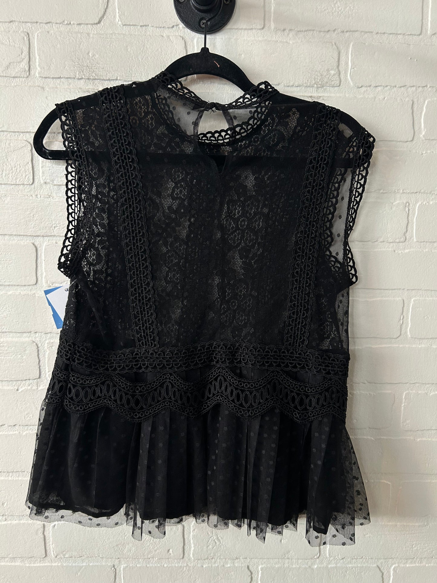 Top Short Sleeve By Zara In Black, Size: M