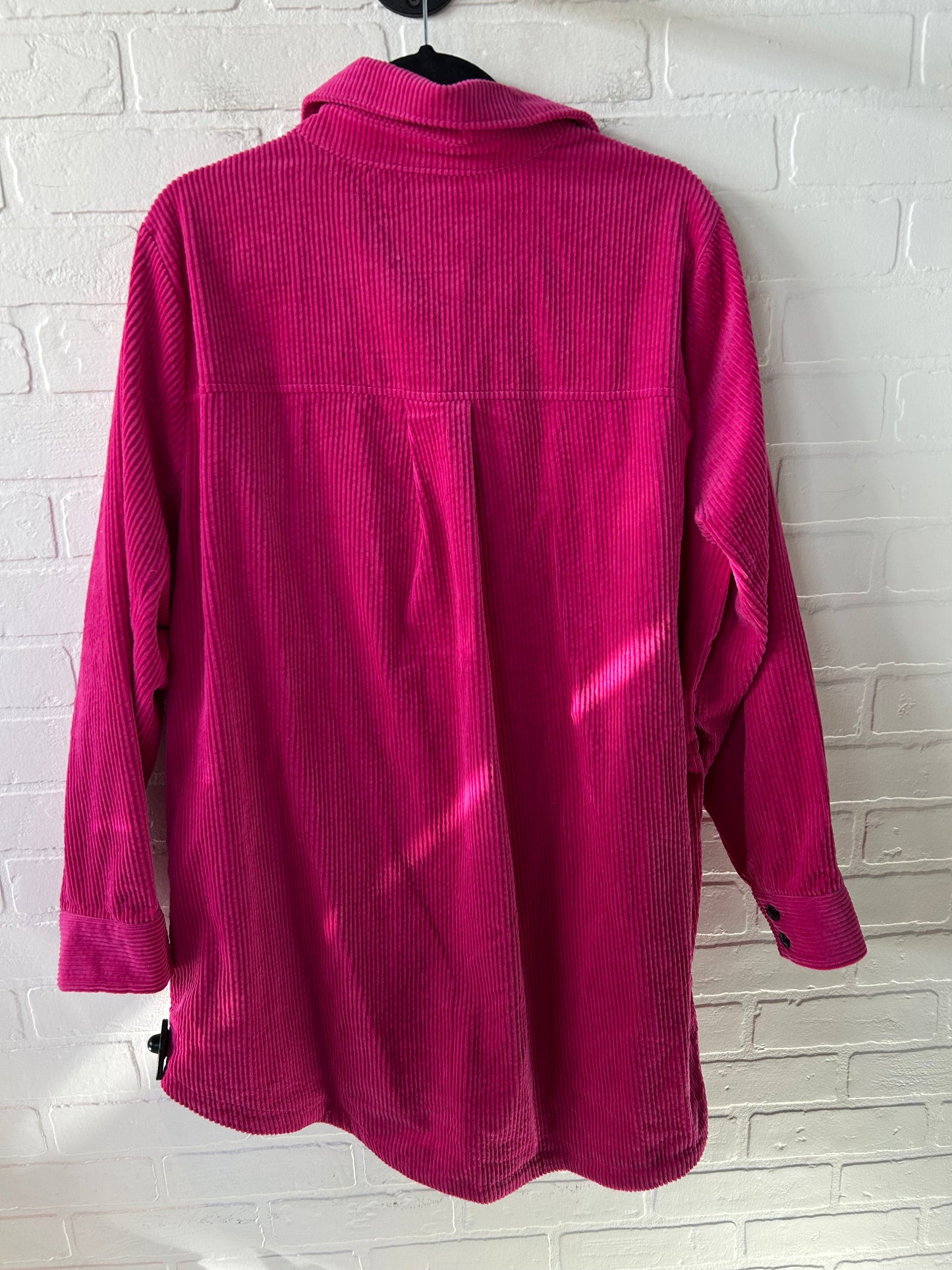 Jacket Shirt By Lane Bryant In Pink, Size: Xl