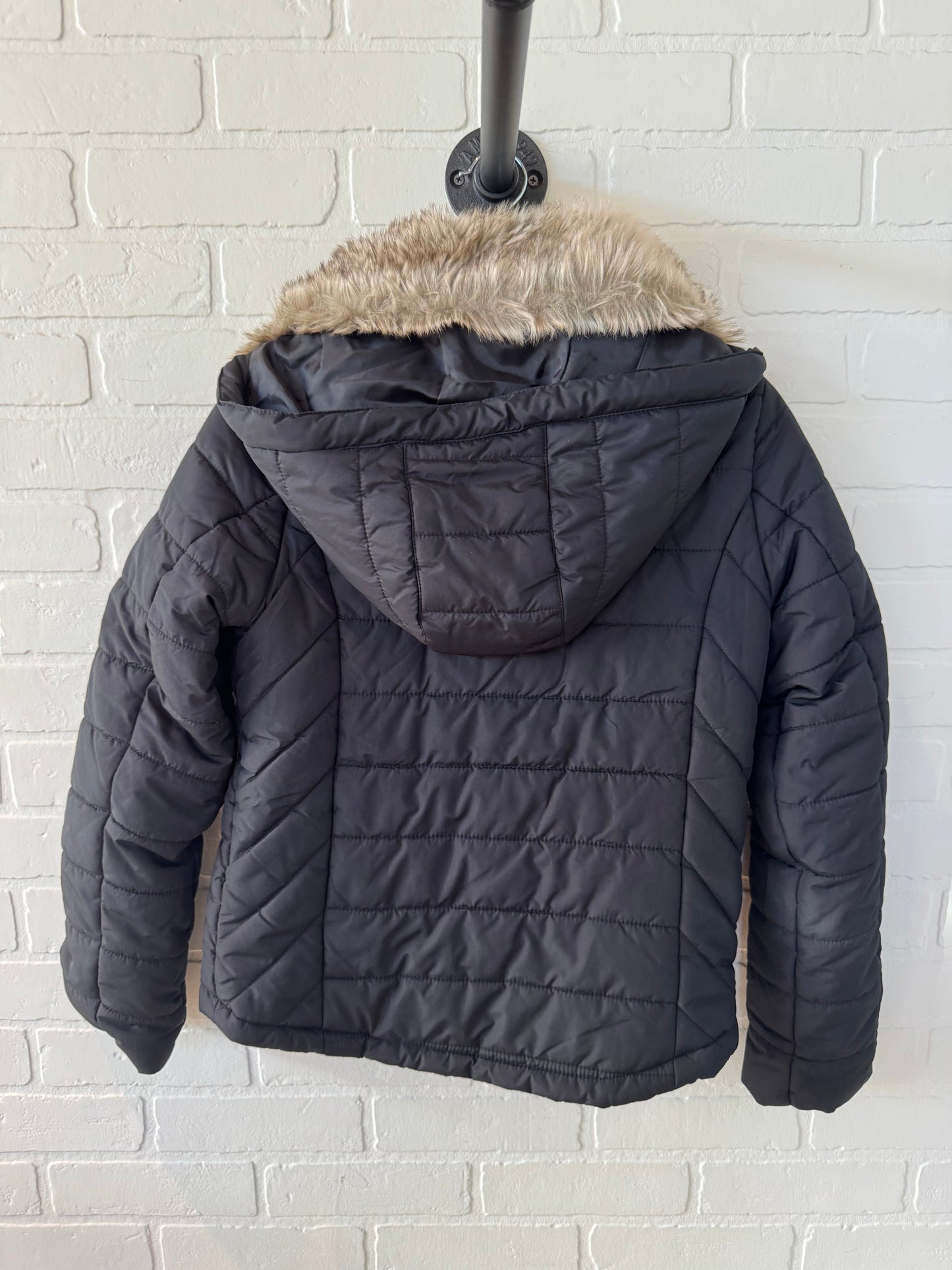 Jacket Puffer & Quilted By Aeropostale In Black & Brown, Size: Xs