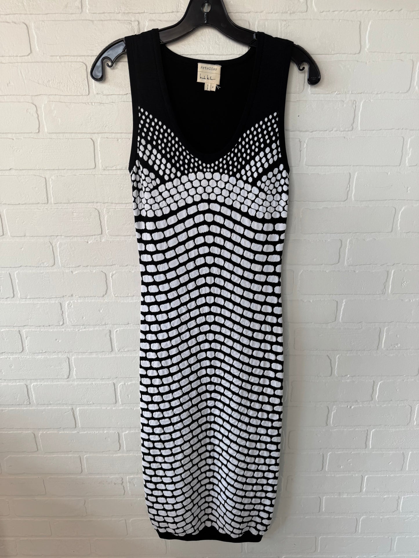 Dress Party Midi By Nicole Miller In Black & White, Size: S