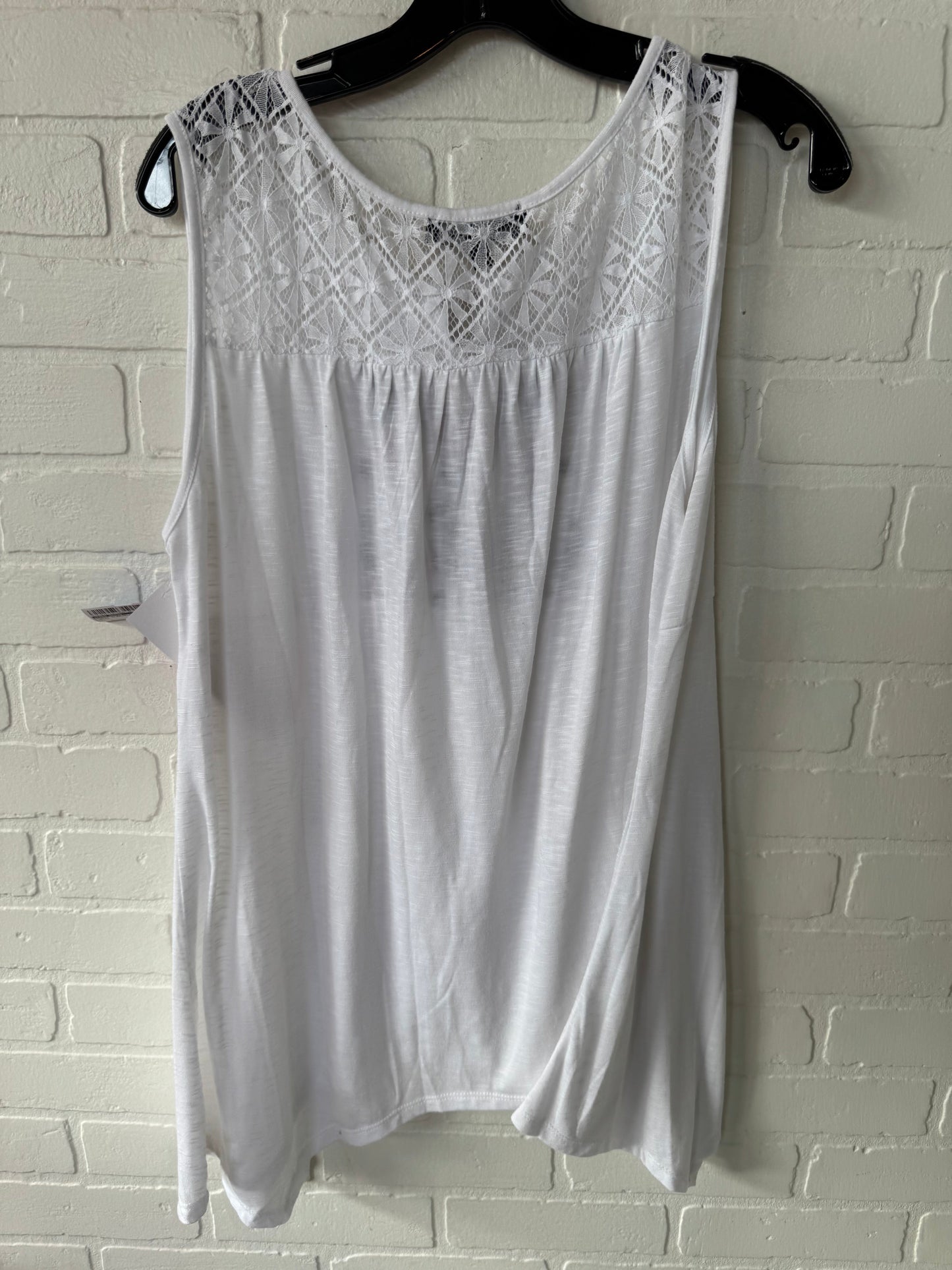 Tunic Sleeveless By Fred David In White, Size: Xl