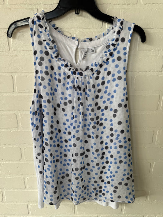 Top Sleeveless By Elle In Blue & White, Size: Xl