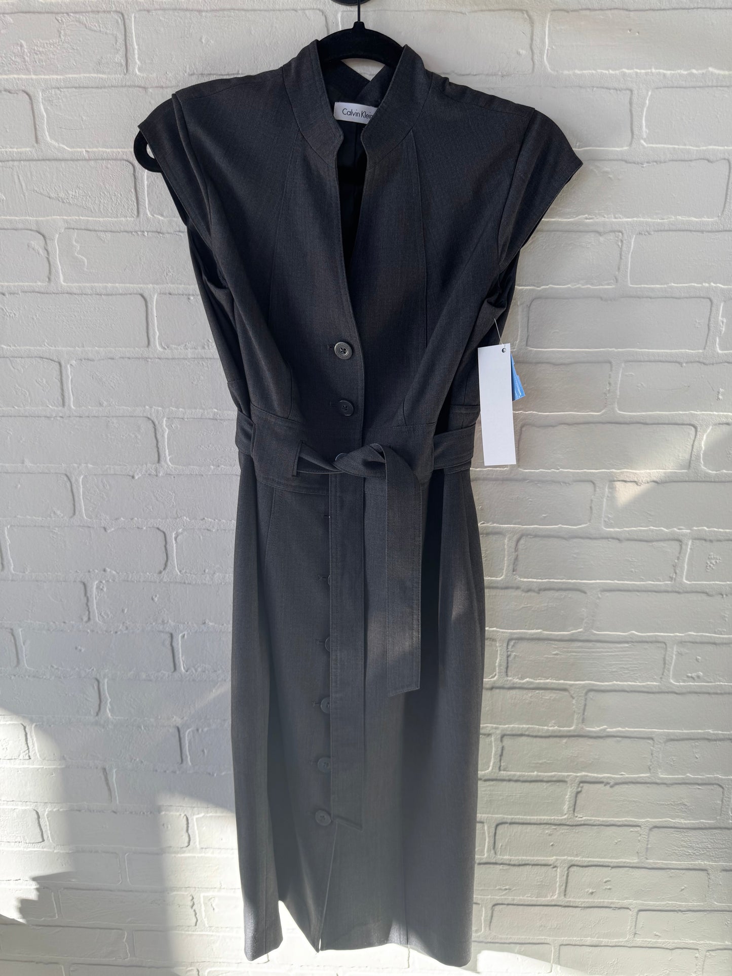 Dress Work By Calvin Klein In Grey, Size: S