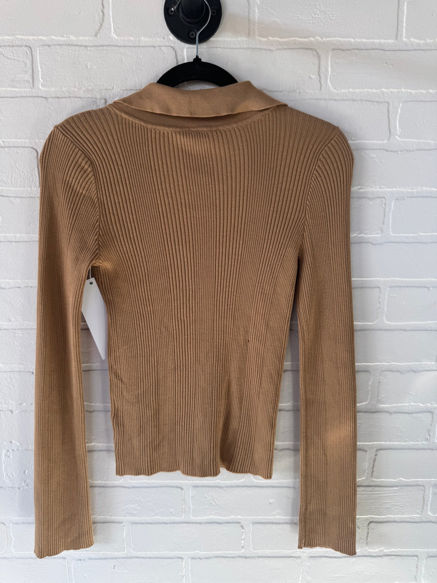 Top Long Sleeve By Abound In Brown, Size: S