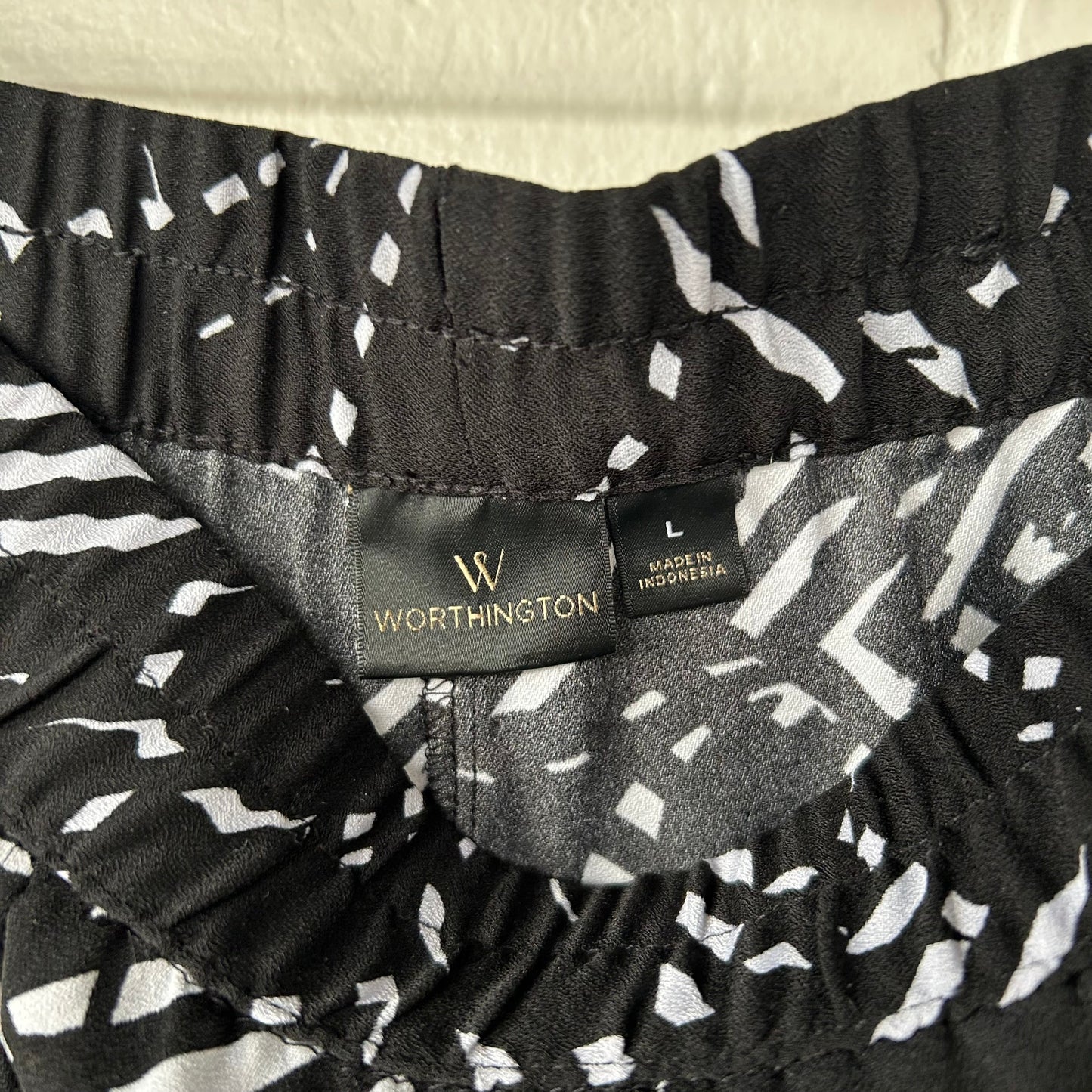 Pants Dress By Worthington In Black & White, Size: 12