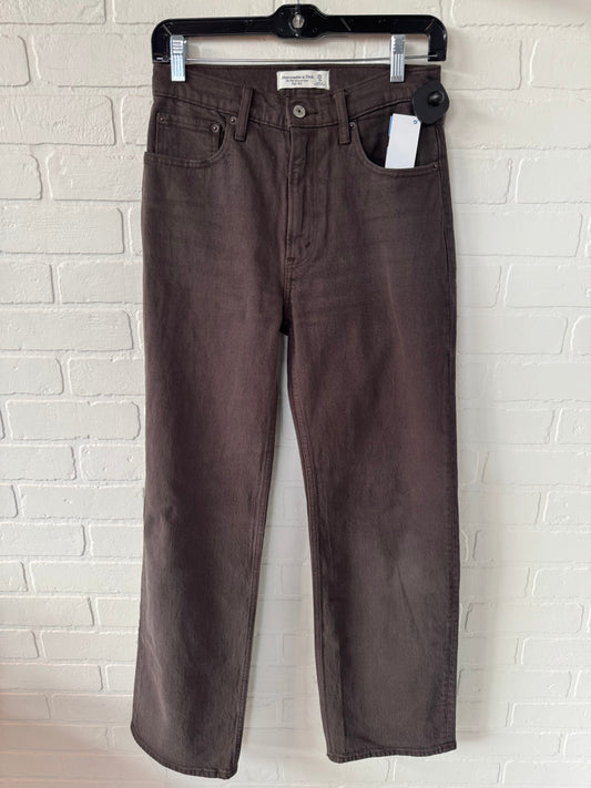 Jeans Boyfriend By Abercrombie And Fitch In Brown Denim, Size: 0