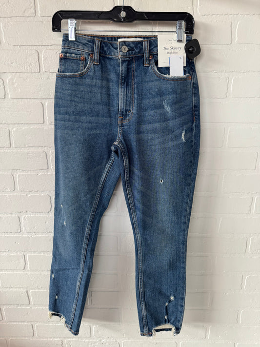 Jeans Skinny By Abercrombie And Fitch In Blue Denim, Size: 0