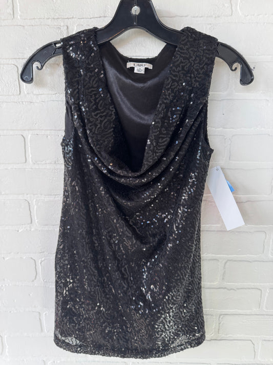 Top Sleeveless By Cato In Black, Size: S