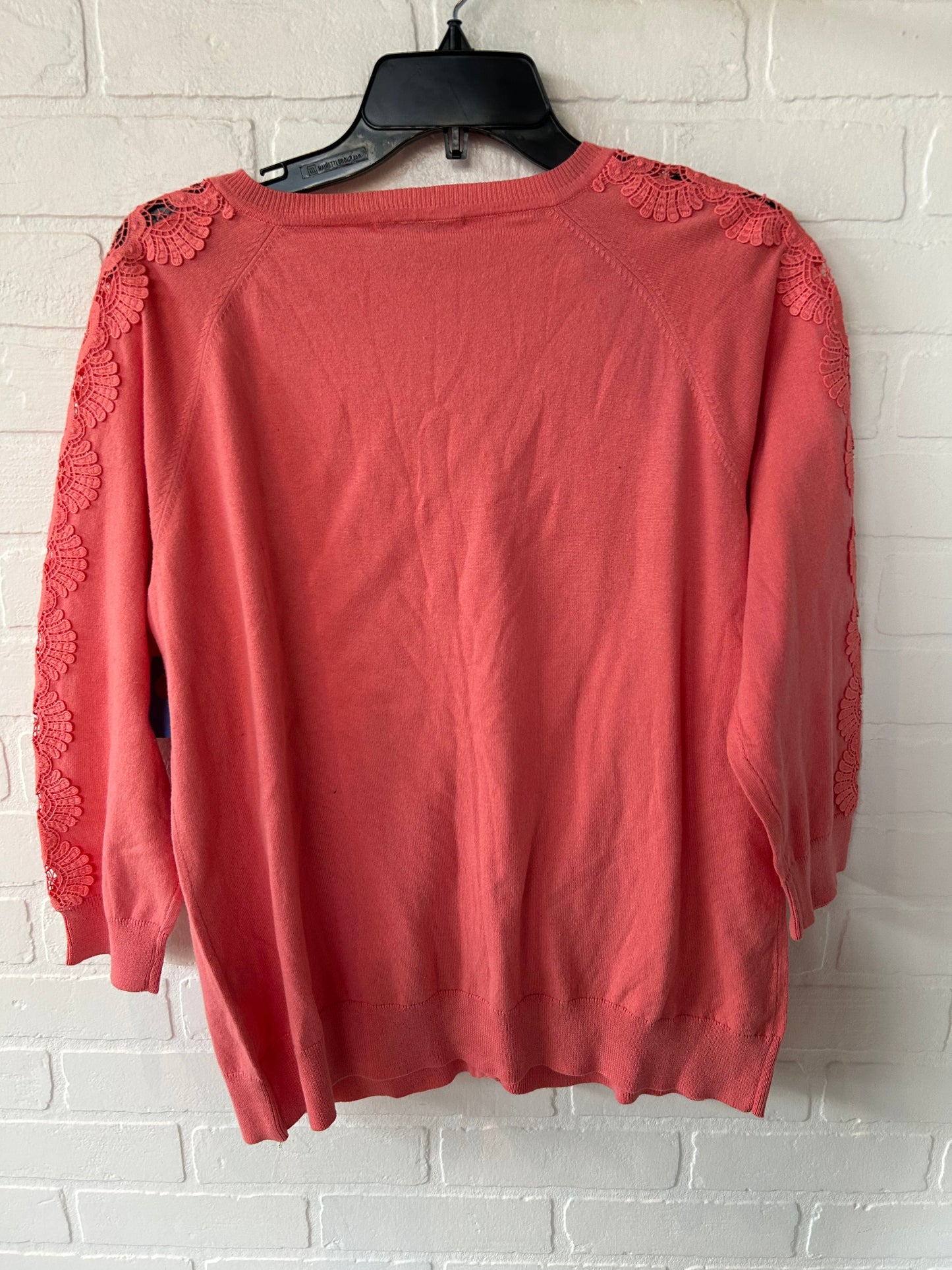 Sweater Cardigan By Christopher And Banks In Orange, Size: Xl