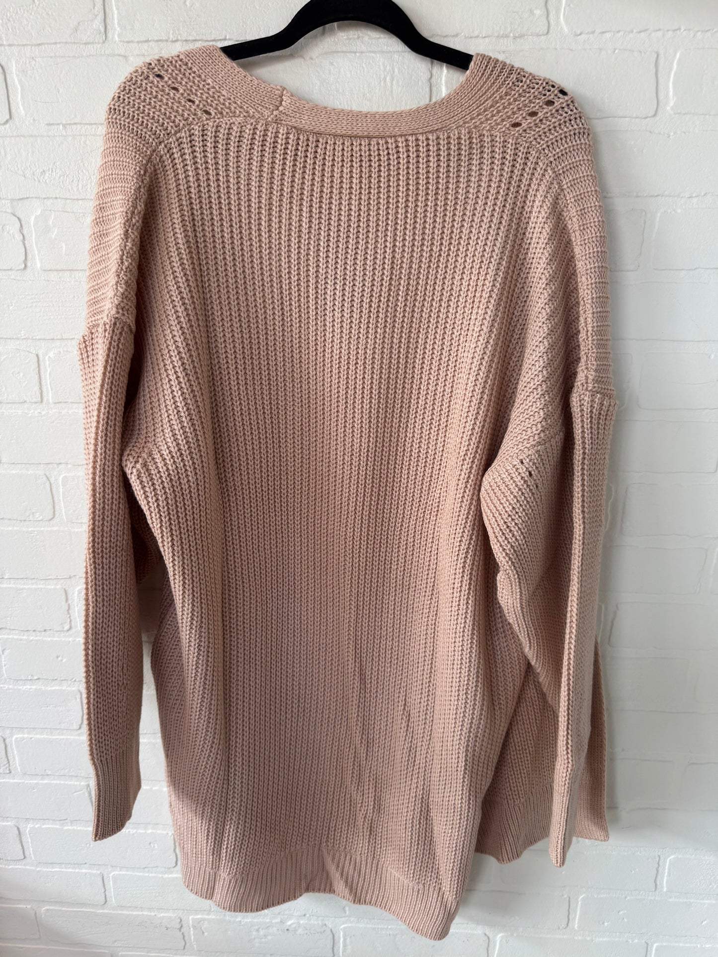 Sweater Cardigan By Clothes Mentor In Peach, Size: Xxl