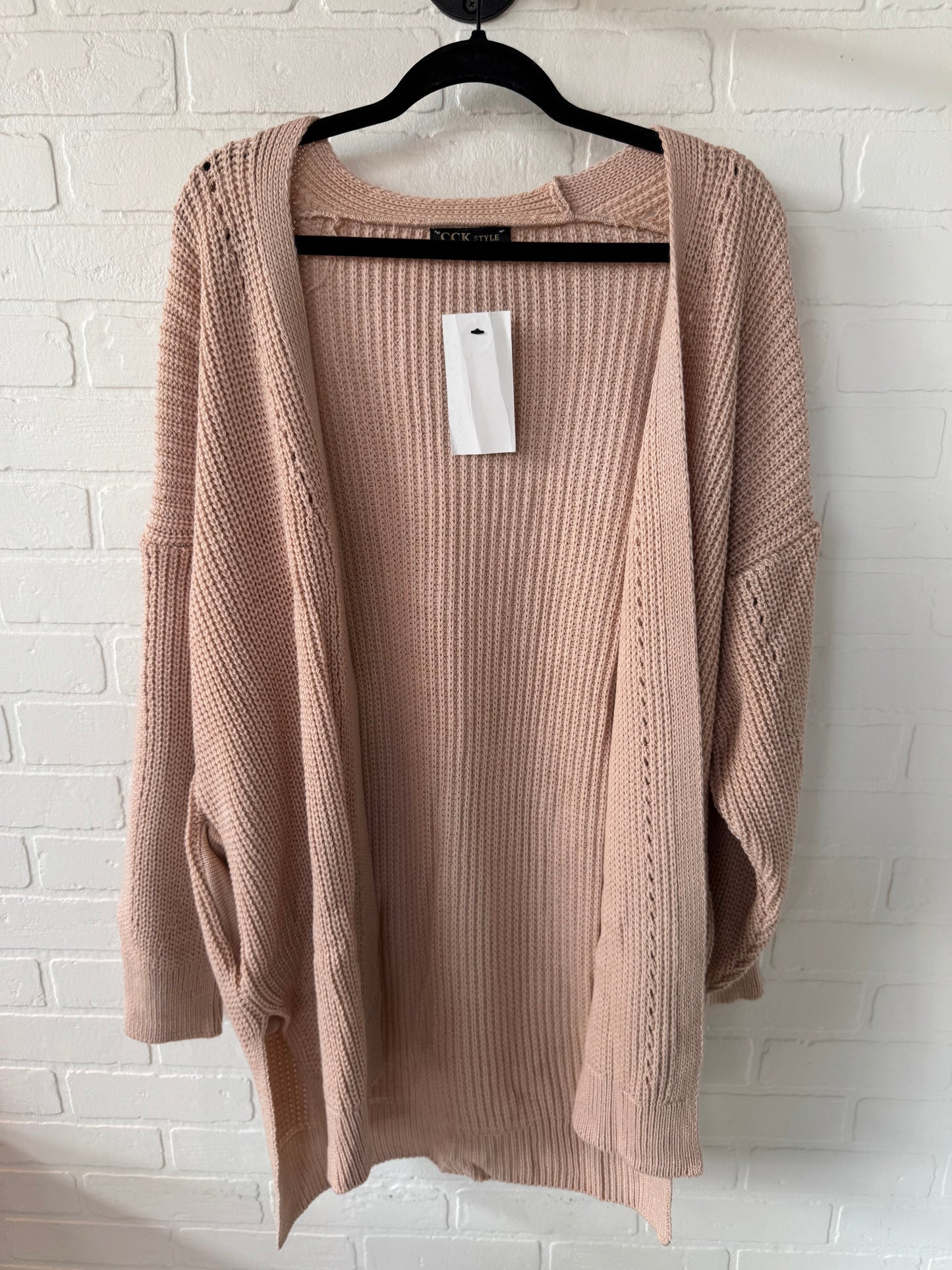 Sweater Cardigan By Clothes Mentor In Peach, Size: Xxl