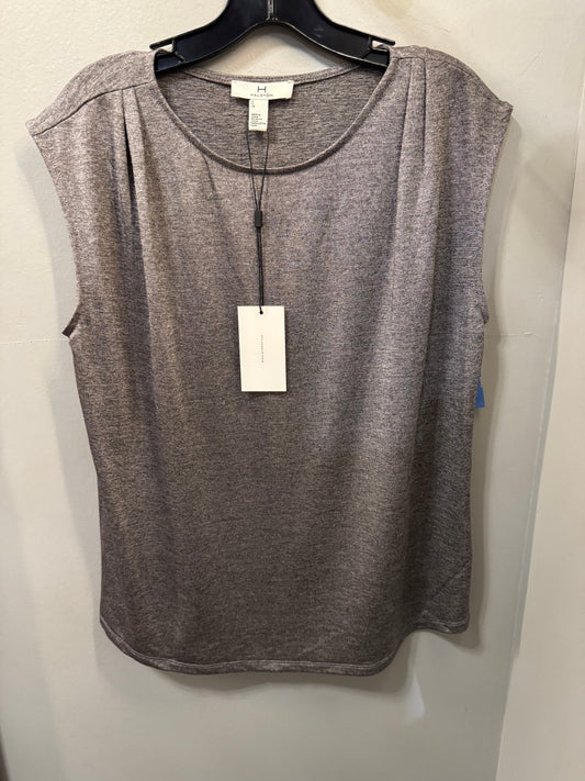 Top Sleeveless Designer By Halston In Grey & Silver, Size: S