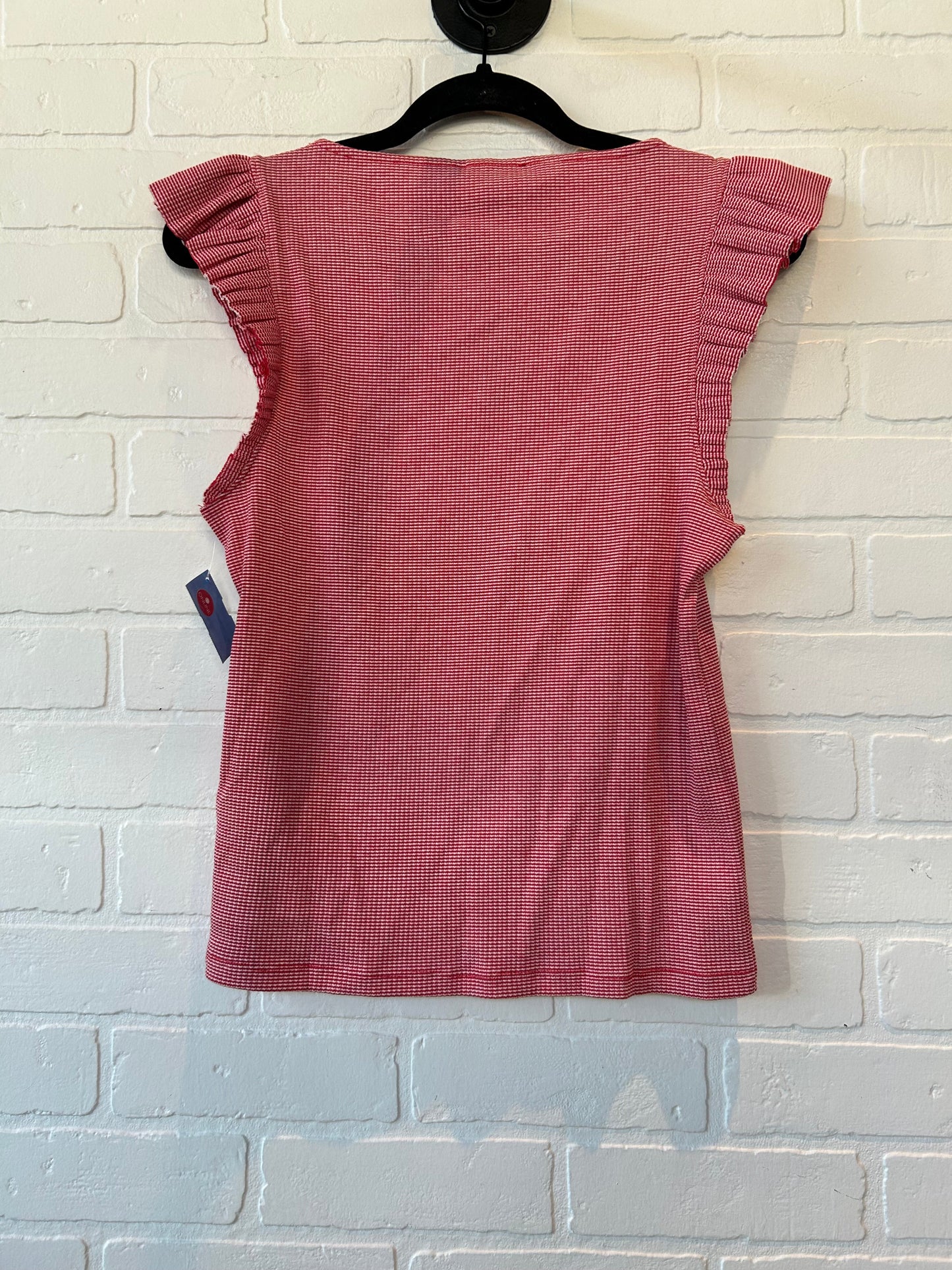 Top Sleeveless By J. Crew In Red & White, Size: M