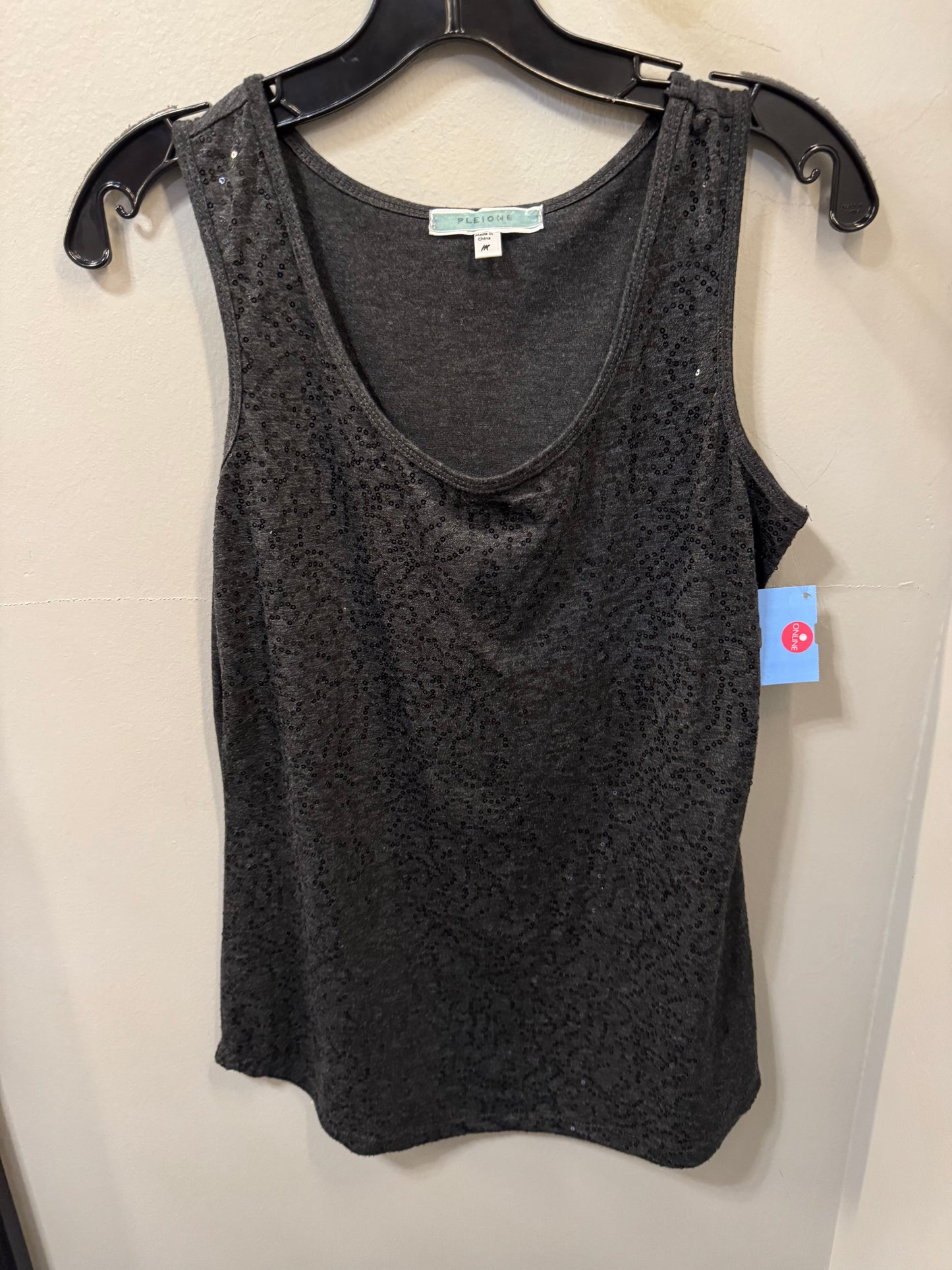 Top Sleeveless By Pleione In Grey, Size: M