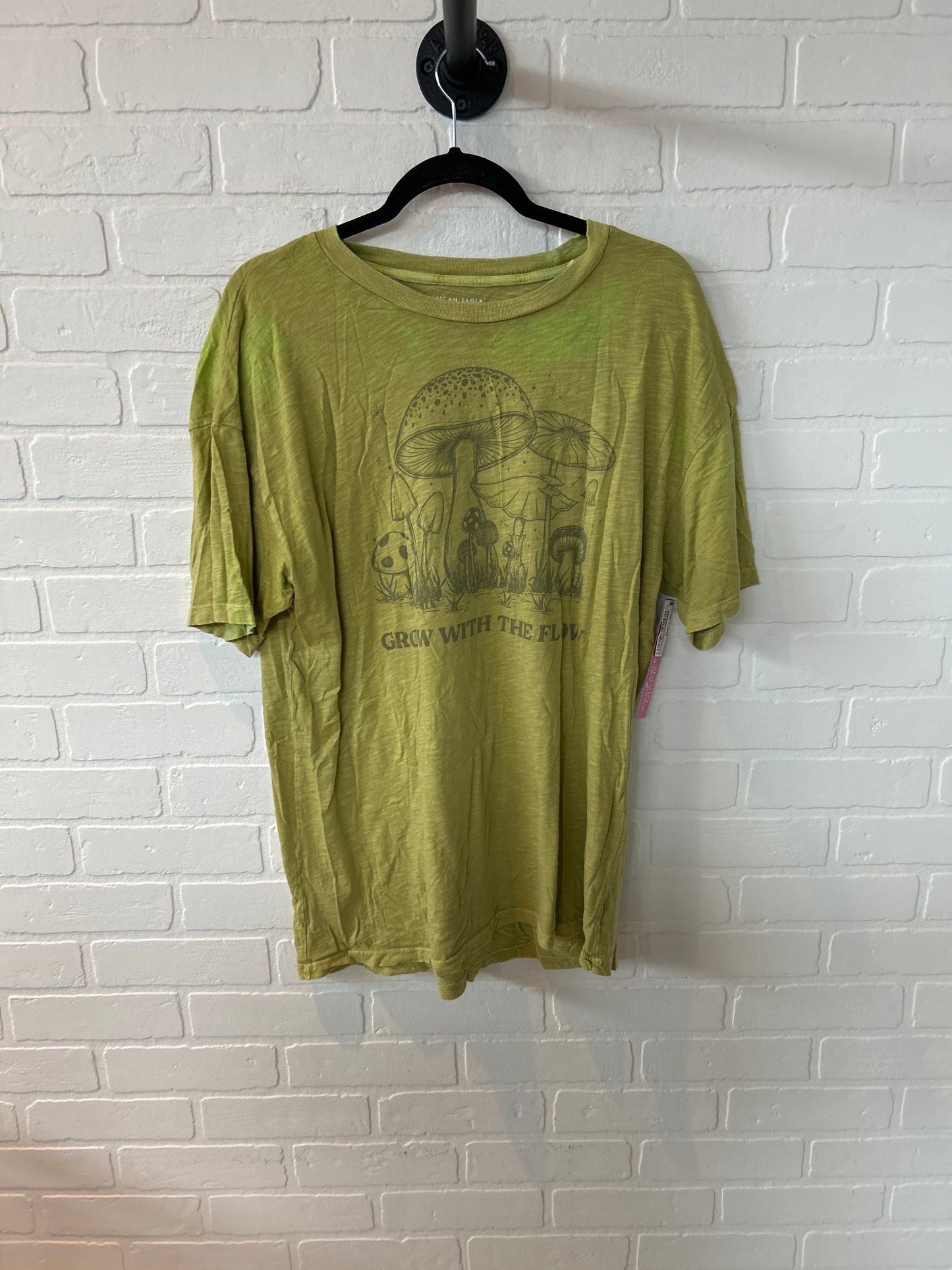 Top Short Sleeve Basic By American Eagle In Green, Size: M