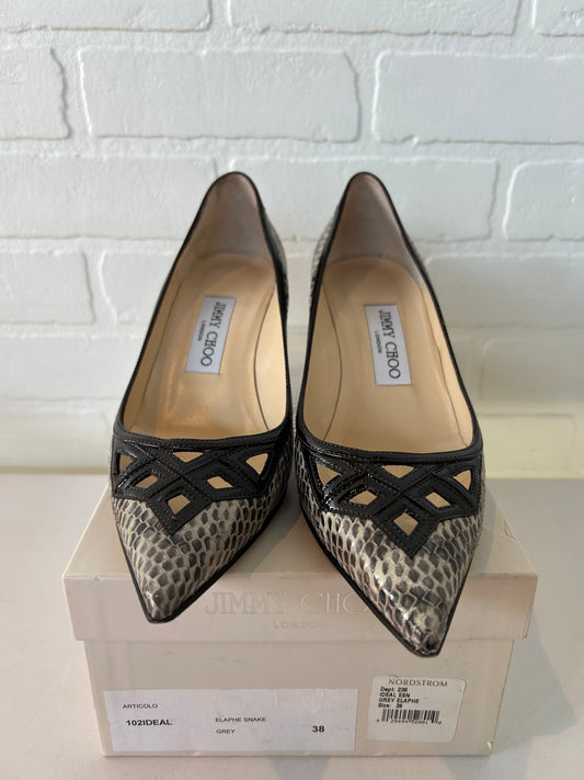 Shoes Luxury Designer By Jimmy Choo In Snakeskin Print, Size: 7.5