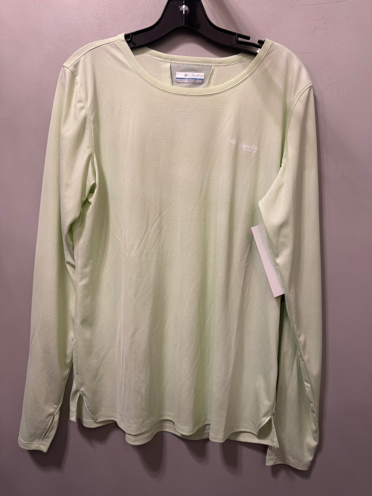 Athletic Top Long Sleeve Crewneck By Columbia In Green, Size: L