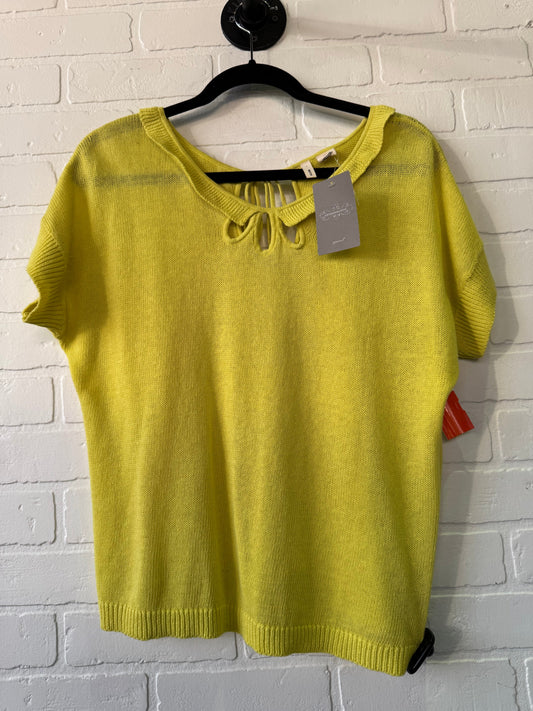 Sweater Short Sleeve By Moth In Yellow, Size: Xs