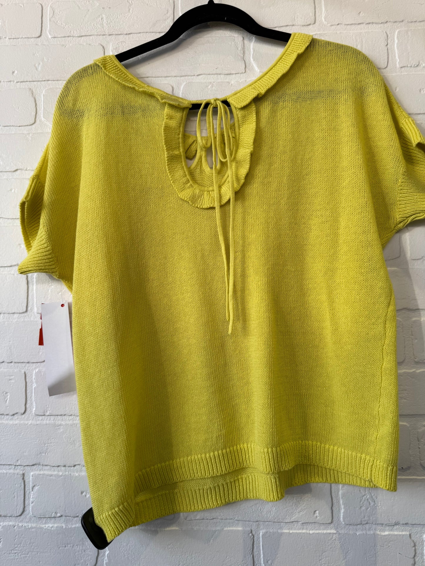 Sweater Short Sleeve By Moth In Yellow, Size: Xs