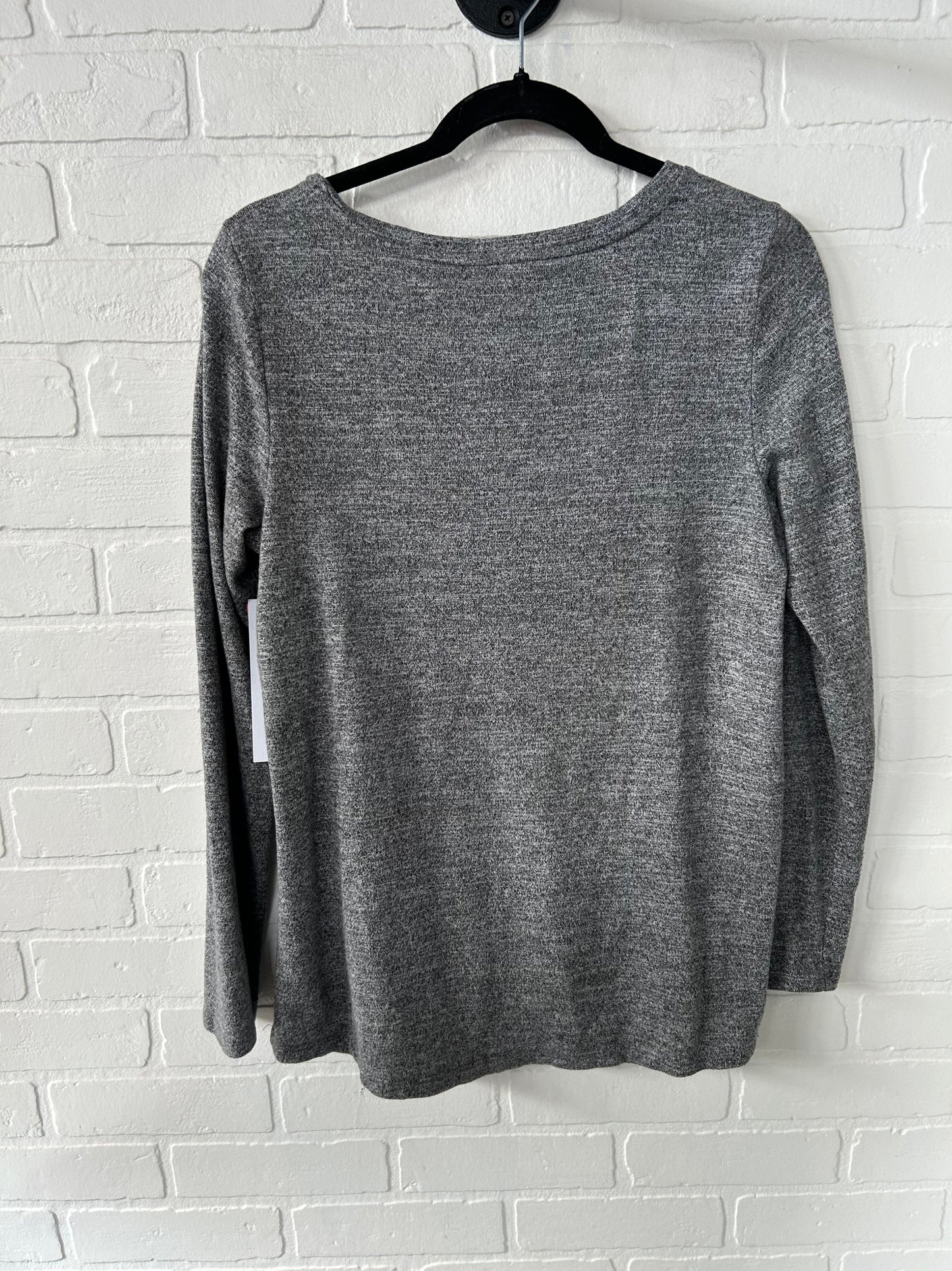 Top Long Sleeve By American Eagle In Grey, Size: L