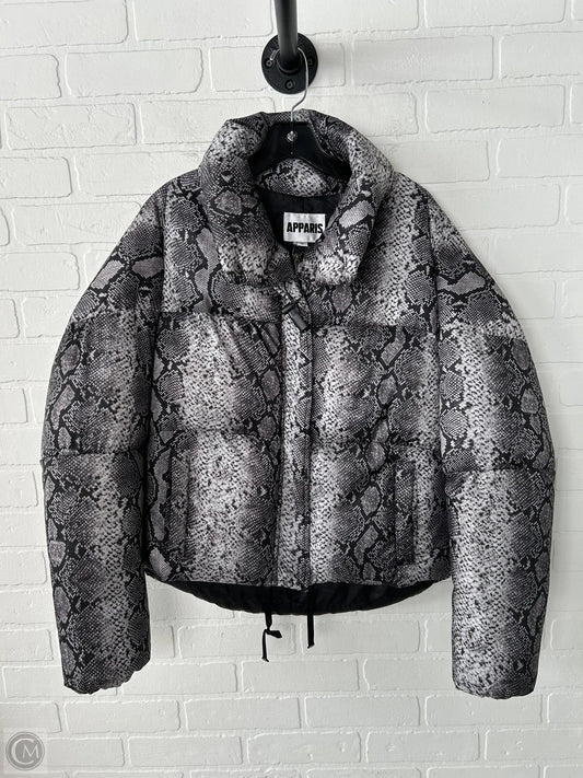 Coat Puffer & Quilted By APPARIS In Snakeskin Print, Size: M