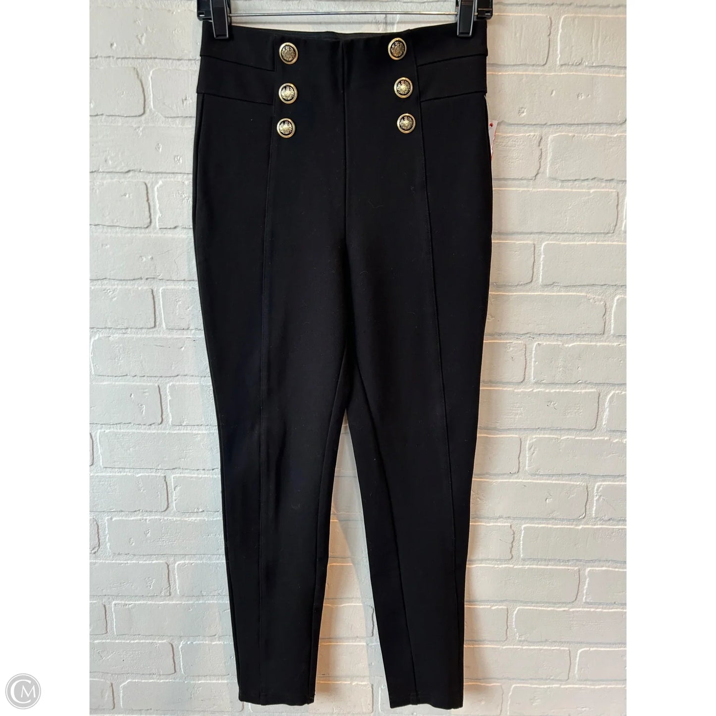 Pants Dress By Zara In Black & Gold, Size: 8