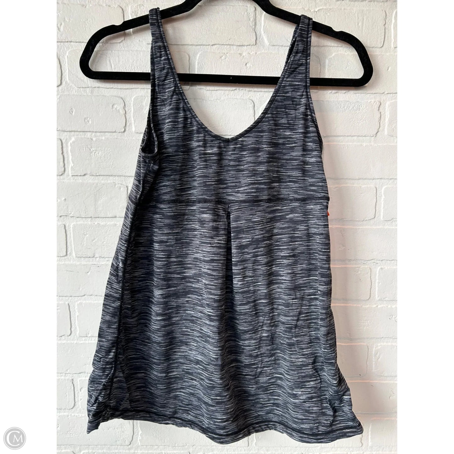 Athletic Tank Top By Lucy In Black & Grey, Size: M