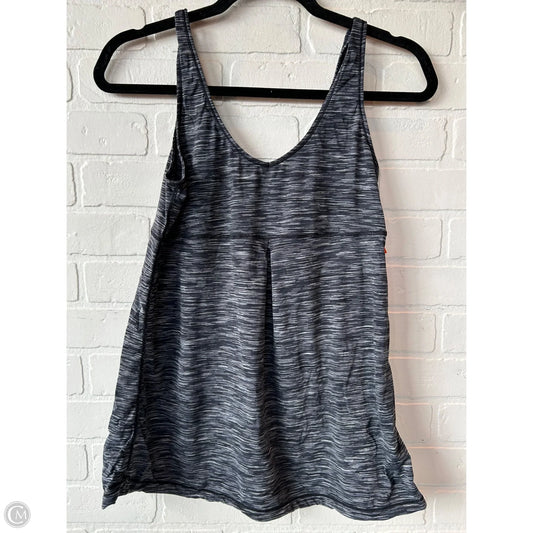 Athletic Tank Top By Lucy In Black & Grey, Size: M