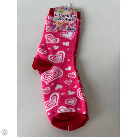 Socks By Clothes Mentor In Pink & White, Size: 0