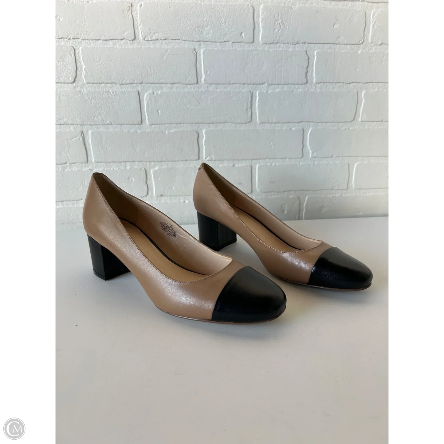 Shoes Heels Block By Nine West In Black & Tan, Size: 11