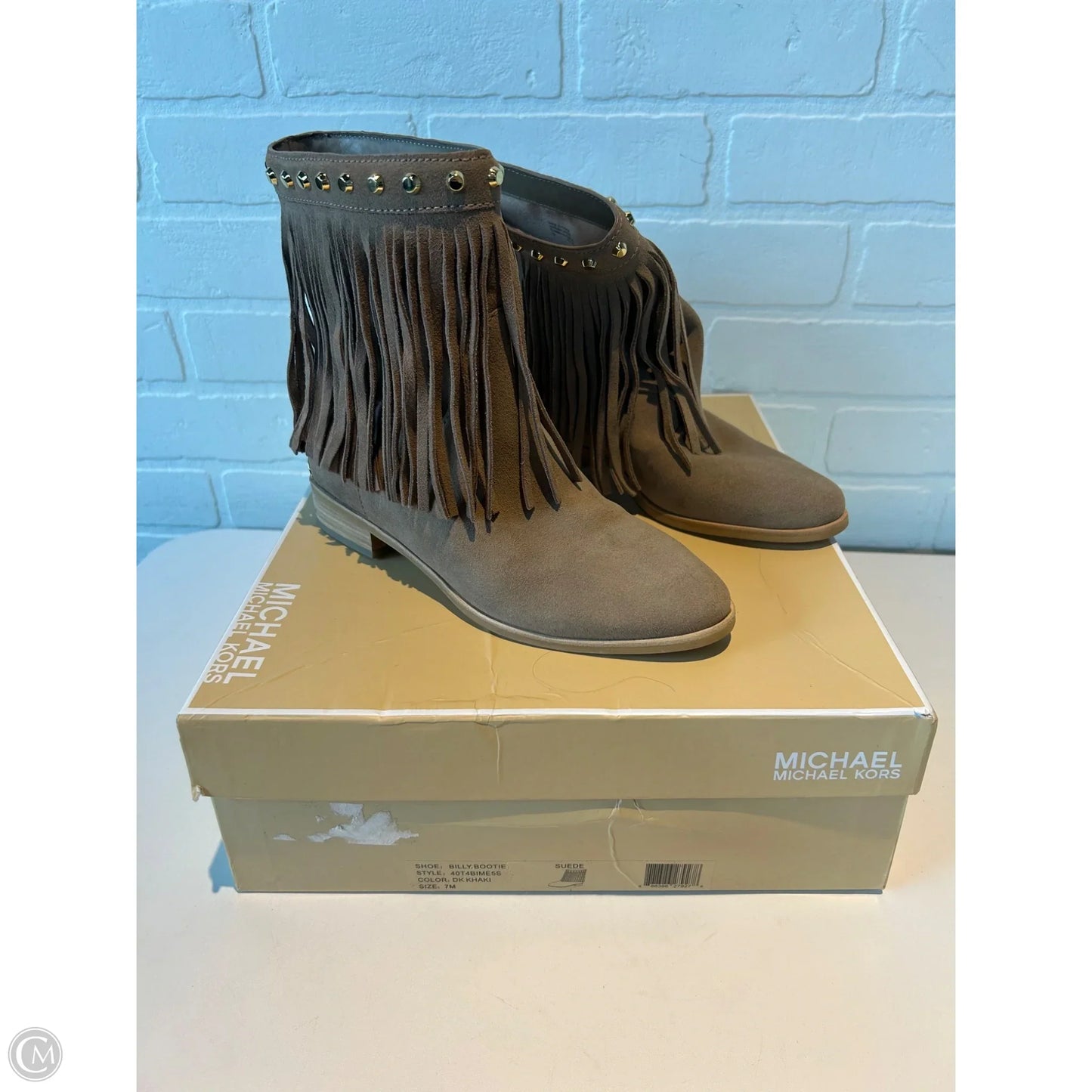 Boots Ankle Flats By Michael By Michael Kors In Tan, Size: 7