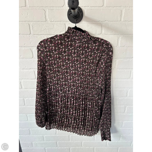 Top Long Sleeve By Cabi In Black & Pink, Size: S