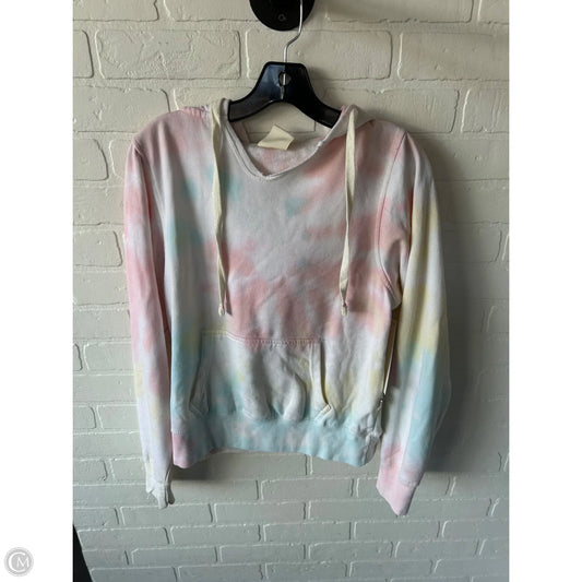 Sweatshirt Hoodie By Clothes Mentor In Pink & White, Size: M