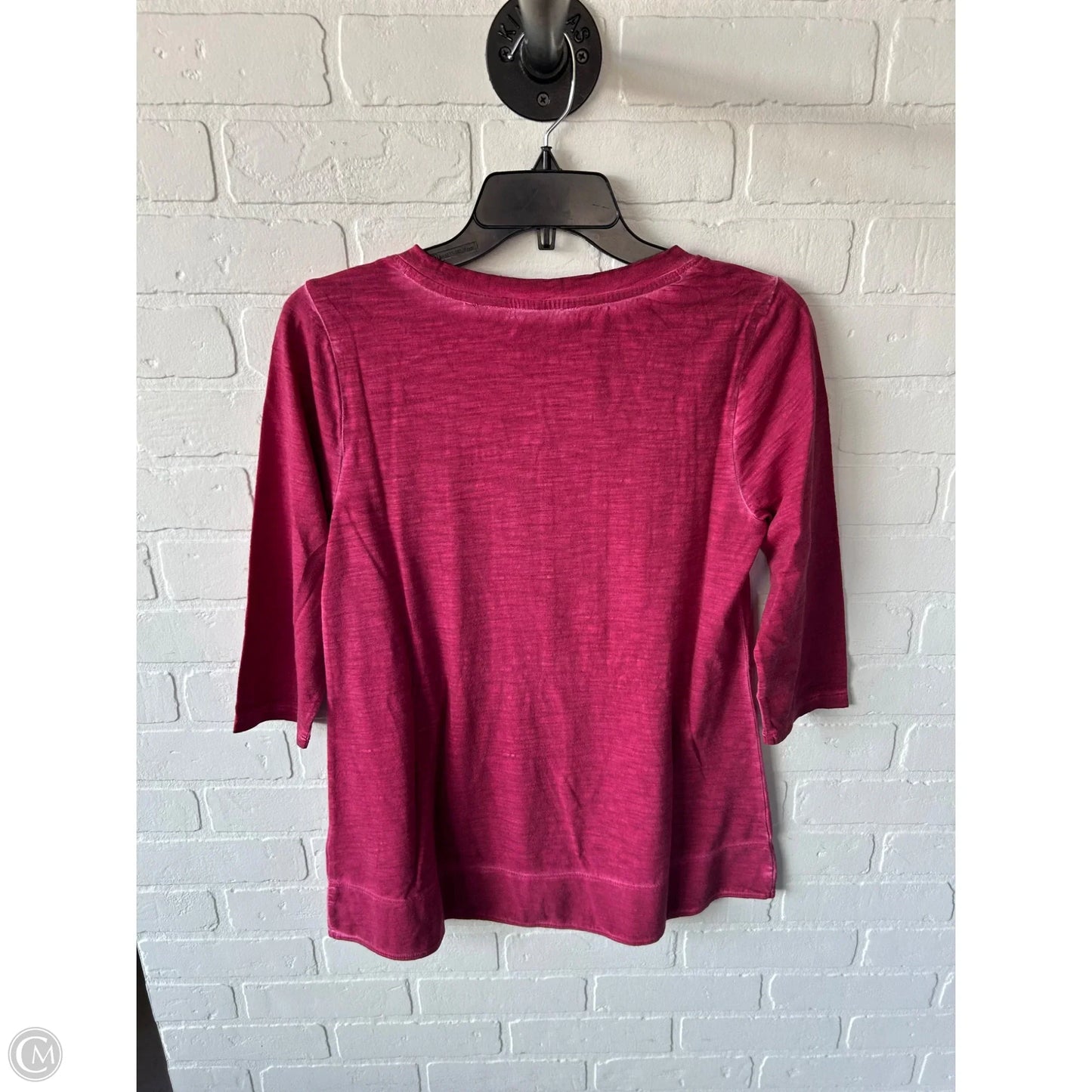 Top 3/4 Sleeve By Soft Surroundings In Pink, Size: Xsp