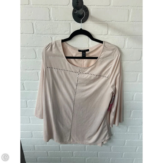 Top 3/4 Sleeve By Style And Company In Pink & Silver, Size: Xl