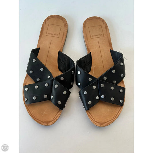 Sandals Flats By Dolce Vita In Black & Brown, Size: 6