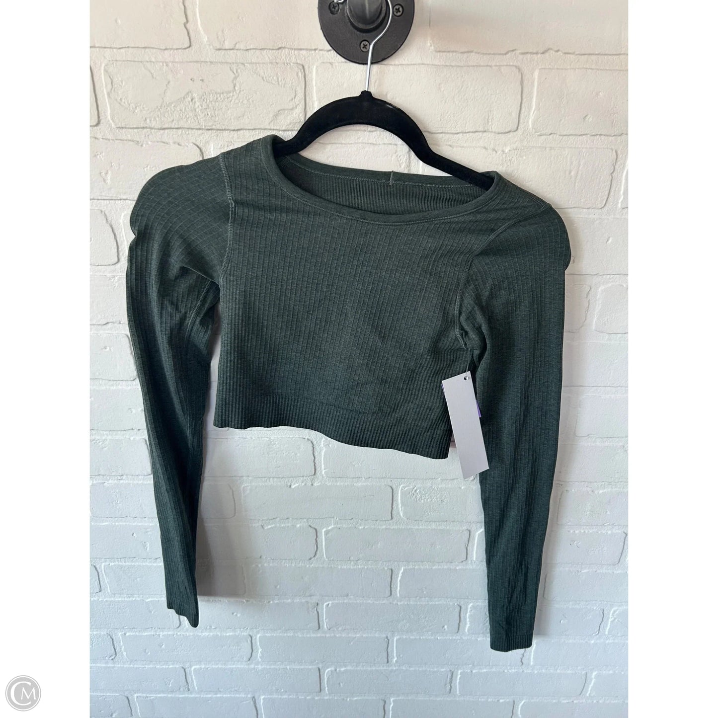Athletic Top Long Sleeve Crewneck By Lululemon In Green, Size: Xs